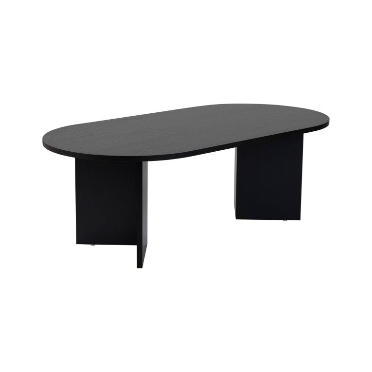 Tavolino da salotto Parrano, Tavolo basso da caffè, Portariviste per divano, Ripiano da soggiorno, 119x60 h40 cm, Nero