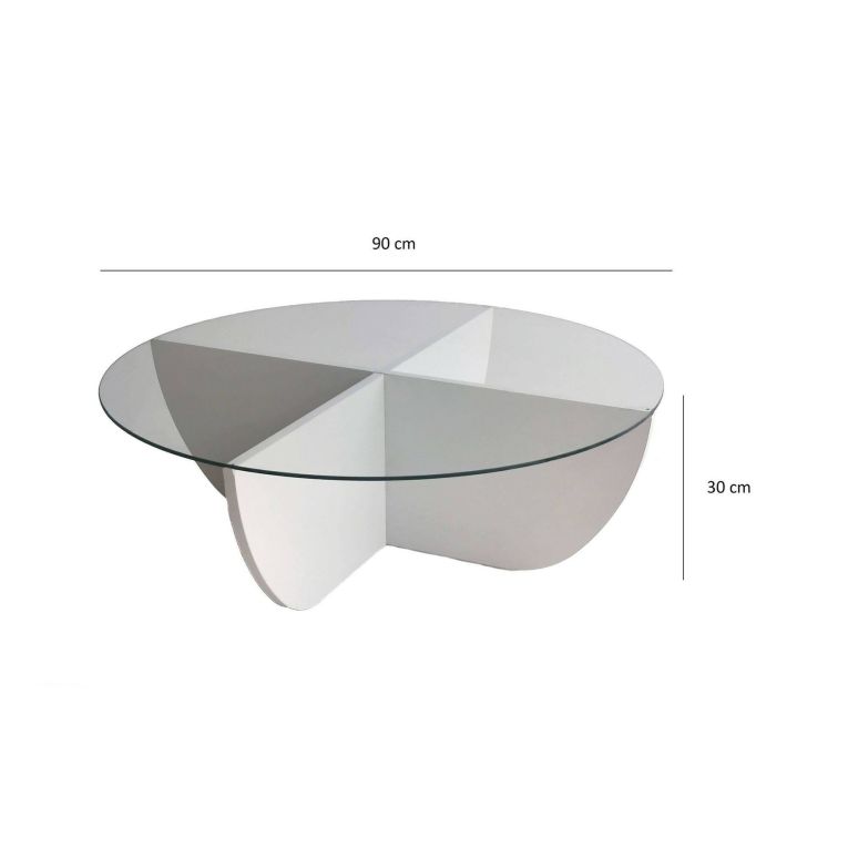 Tavolino da salotto Phoebe, Tavolo basso da soggiorno, Ripiano da caffè, 90x90h30 cm, Rovere