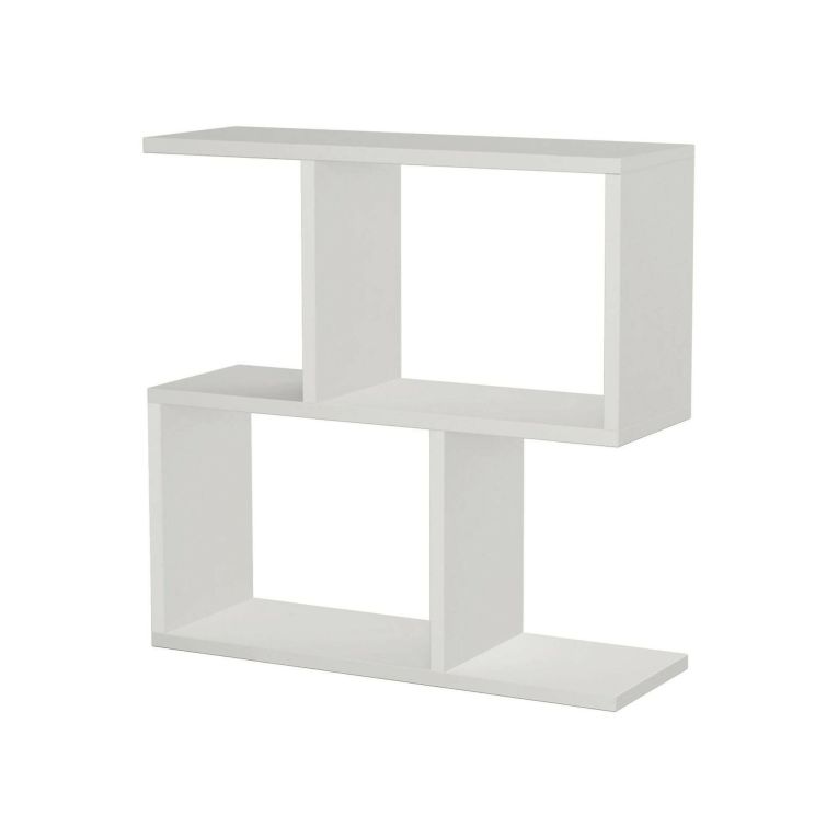 Tavolino da salotto Polyh, Tavolo basso da soggiorno, Ripiano da caffè, Tavolino per divano, 60x20h60 cm, Bianco