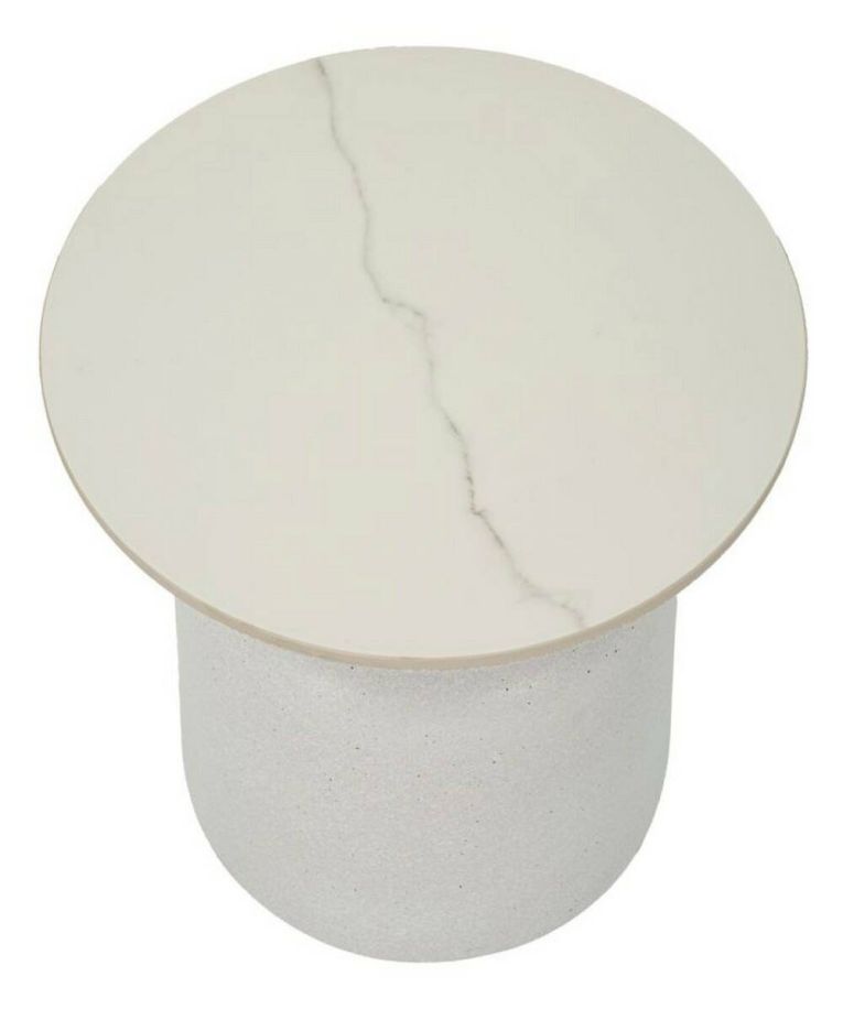 Tavolino da salotto Rakaia, Tavolo basso da caffè, Portariviste per divano, Ripiano da soggiorno, 40x40 h47 cm, Bianco