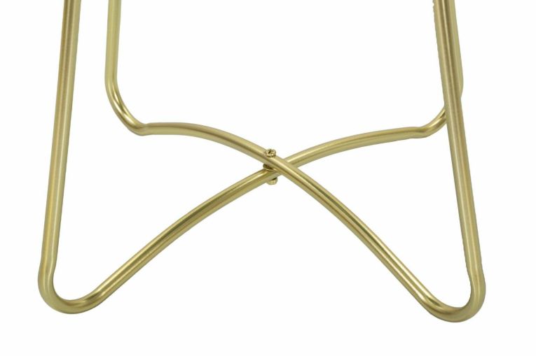 Tavolino da salotto Rangitata, Tavolo basso da caffè, Portariviste per divano, Ripiano da soggiorno, 45x45 h59 cm, Verde e Oro