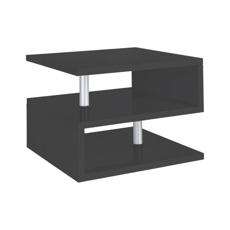 Tavolino da salotto rettangolare antracite 55x55x41h cm - Chanthu