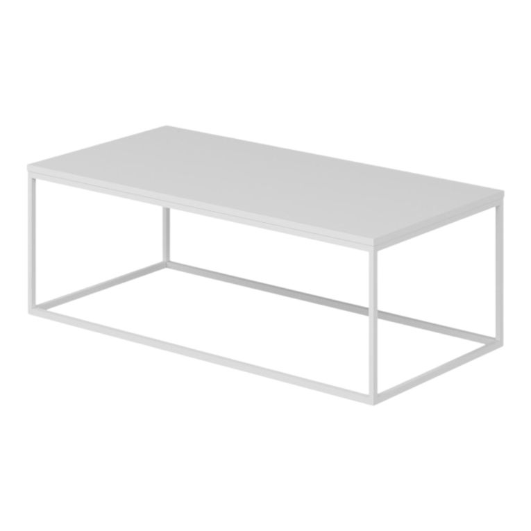 Tavolino da salotto rettangolare bianco 120x60x42h cm - Lazise