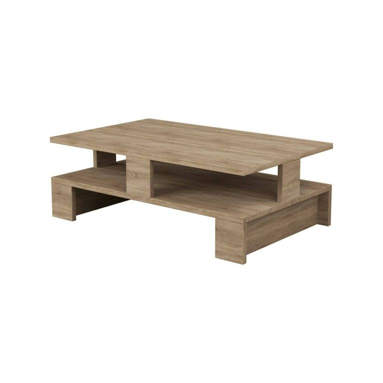 Tavolino da salotto rettangolare quercia 80x50x27h cm - Telescopio