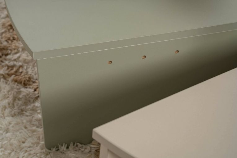 Tavolino da Salotto Verde Peso Massimo Supportato 15 kg Forma Rettangolare 90x60x35h cm, Materiale Piano in Legno Nobilitato - Mansue