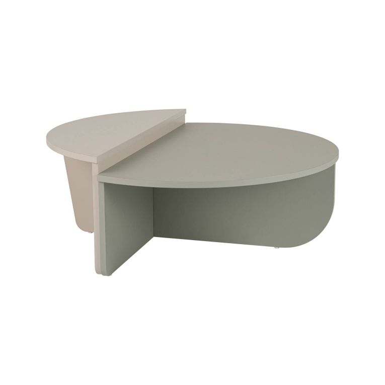 Tavolino da Salotto Verde Peso Massimo Supportato 15 kg Forma Rettangolare 90x60x35h cm, Materiale Piano in Legno Nobilitato - Mansue