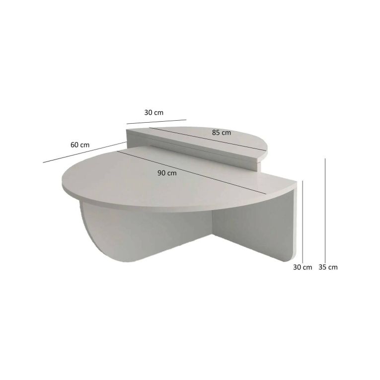 Tavolino salotto irregolare quercia 90x60x35h cm - Azim