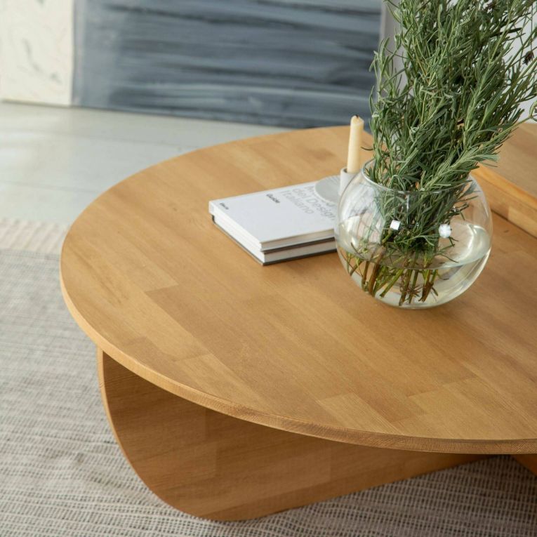 Tavolino salotto irregolare quercia 90x60x35h cm - Azim
