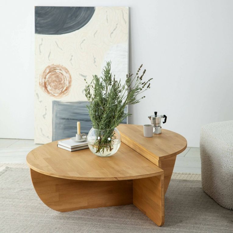 Tavolino salotto irregolare quercia 90x60x35h cm - Azim