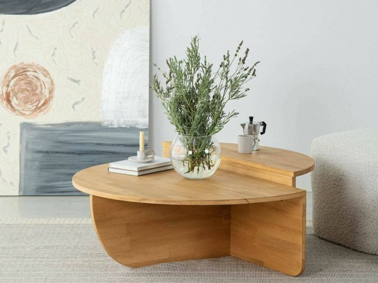 Tavolino salotto irregolare quercia 90x60x35h cm - Azim