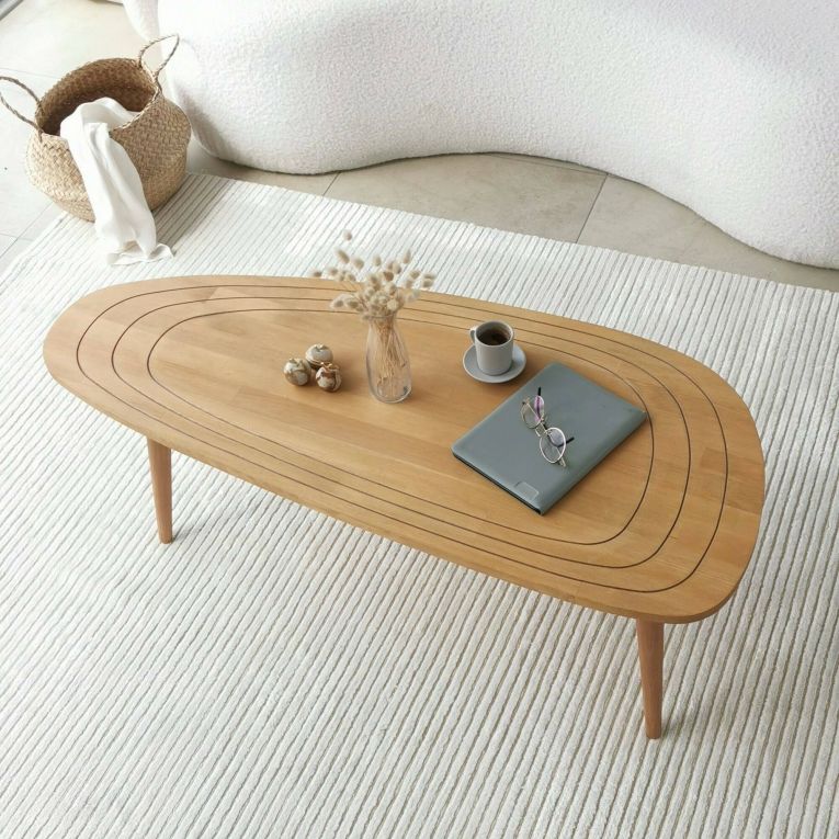 Tavolino salotto ovale rovere 115x50x38h cm - Eugenia