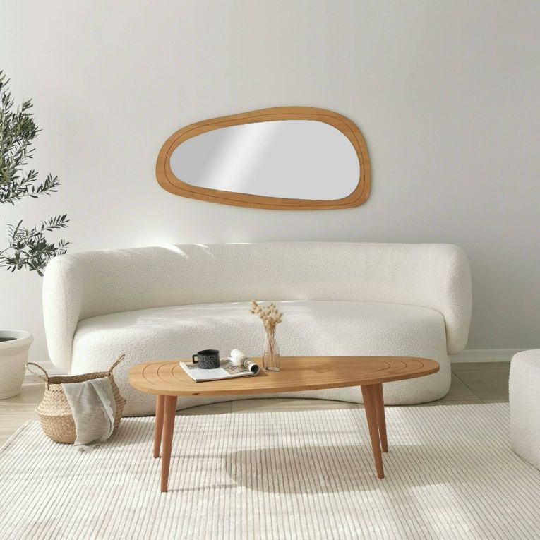 Tavolino salotto ovale rovere 115x50x38h cm - Eugenia
