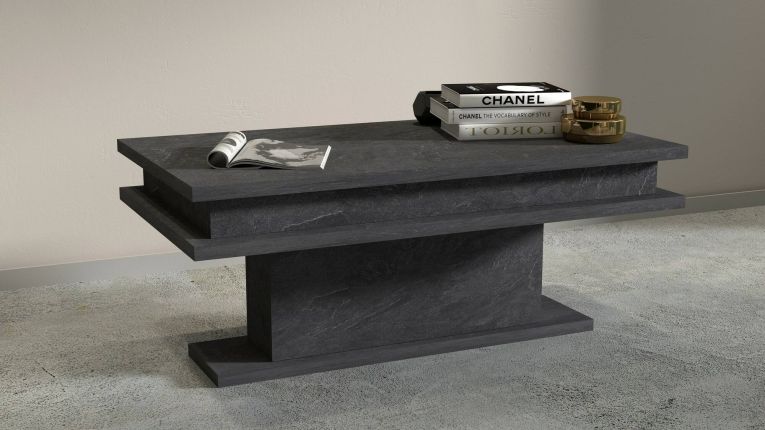 Tavolino salotto rettangolare ardesia 100x55x42h cm - Iside