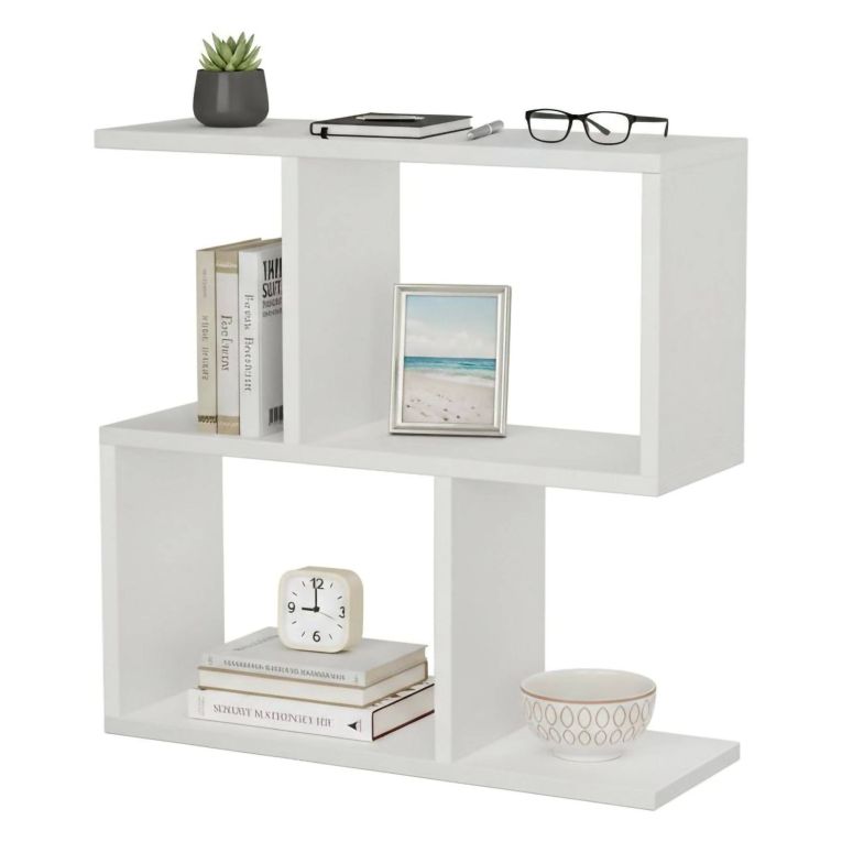 Tavolino salotto rettangolare bianco 60x20x60h cm - Fabrizia