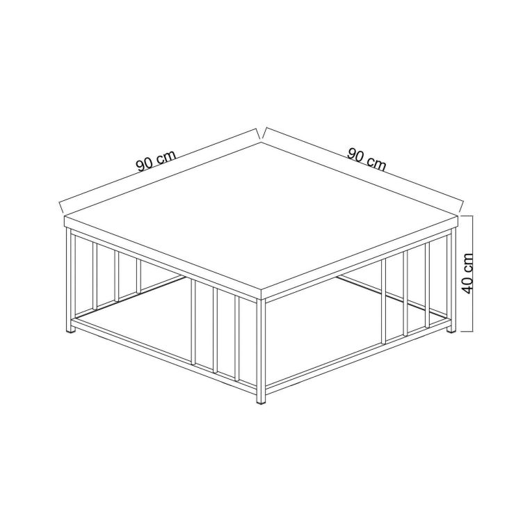 Tavolino salotto rettangolare bianco e oro 90x39x40h cm - Raiden