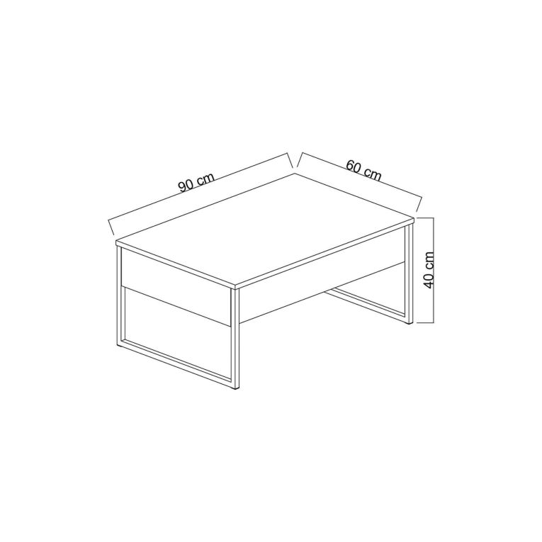 Tavolino salotto rettangolare bianco e oro 90x60x40h cm - Lavinia