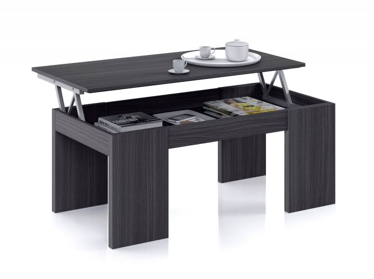 Tavolino salotto rettangolare grigio cenere 100x43x50h cm - Almo