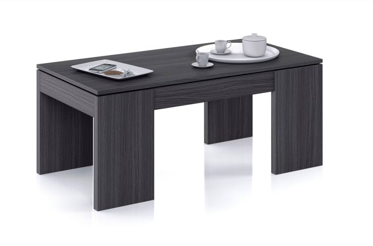 Tavolino salotto rettangolare grigio cenere 100x43x50h cm - Almo