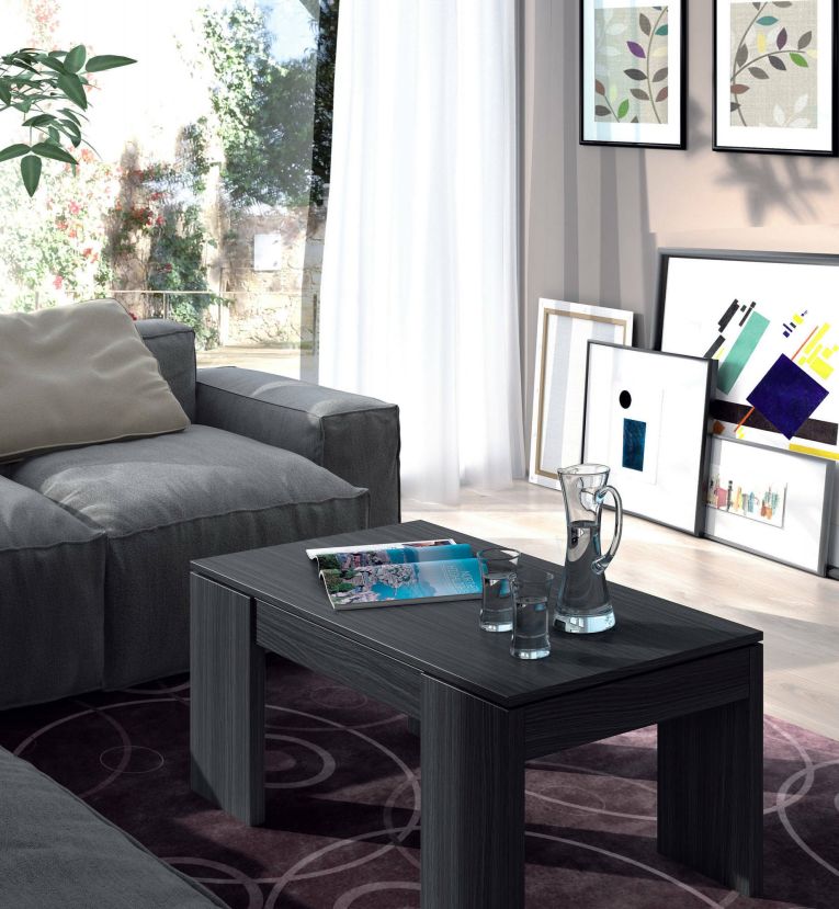 Tavolino salotto rettangolare grigio cenere 100x43x50h cm - Almo