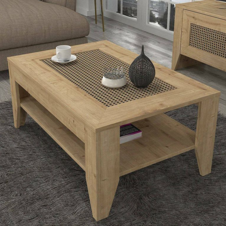 Tavolino salotto rettangolare quercia 90x60x40h cm - Numana