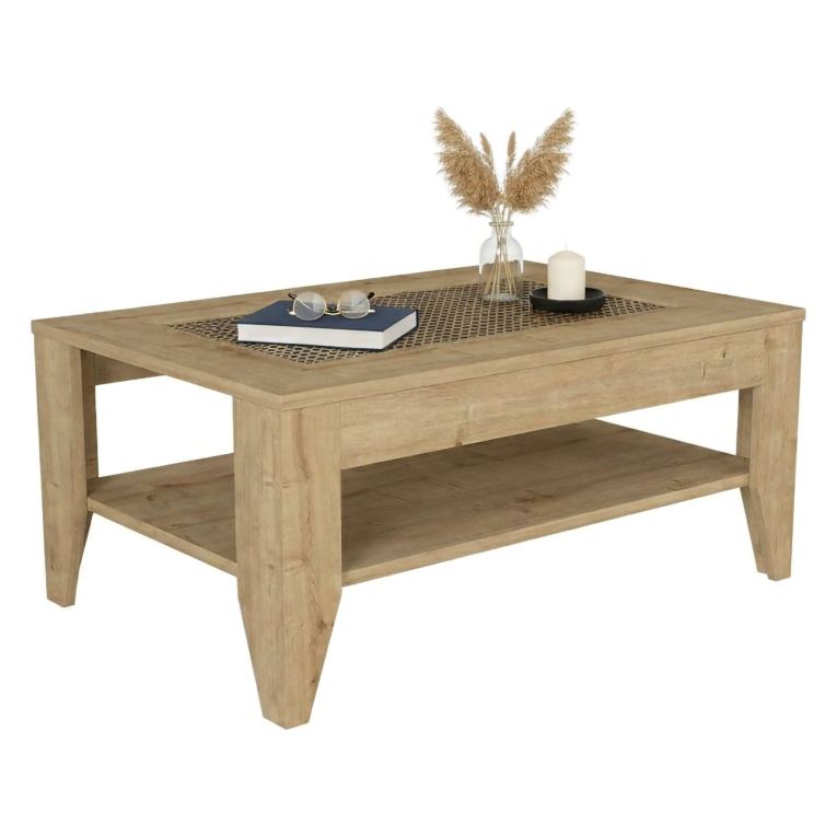 Tavolino salotto rettangolare quercia 90x60x40h cm - Numana