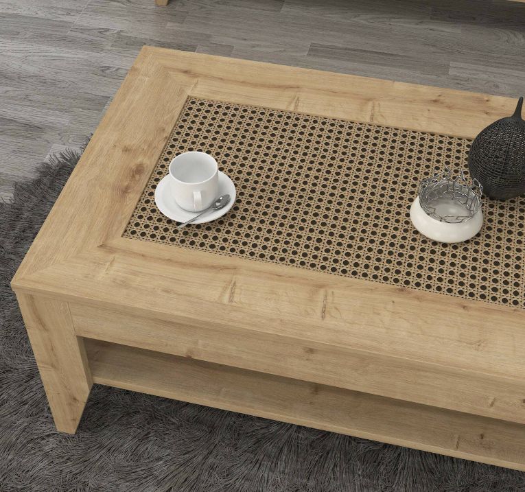 Tavolino salotto rettangolare quercia 90x60x40h cm - Numana