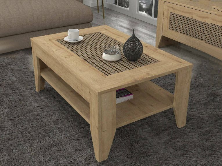 Tavolino salotto rettangolare quercia 90x60x40h cm - Numana