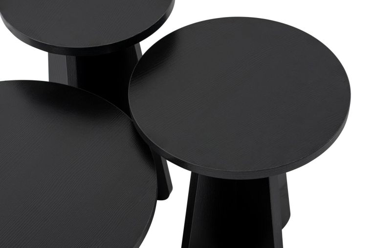 Tavolino salotto rotondo nero 43x43x48h cm - Amren
