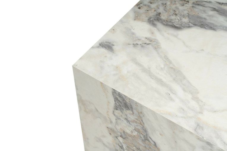 Tavolino soggiorno cubico marmo 40x40x45h cm - Brennan