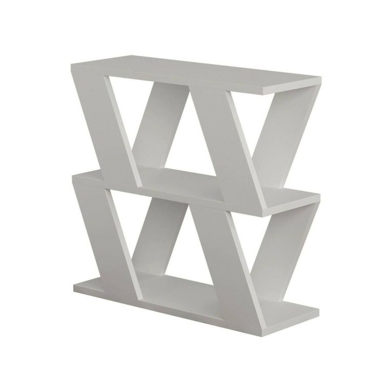 Tavolino soggiorno geometrico bianco 60x22x57h cm - Beniamina