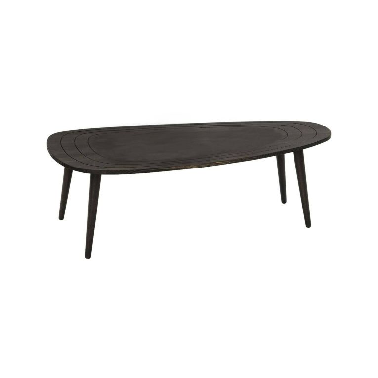 Tavolino soggiorno ovale antracite 115x50x38h cm - Eugenia