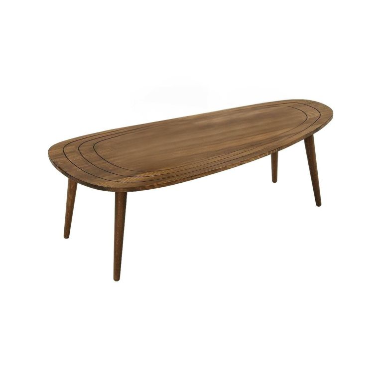 Tavolino soggiorno ovale noce 115x50x38h cm - Eugenia