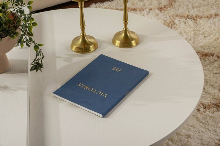 Tavolino soggiorno rettangolare angoli arrotondoti bianco 90x60x35h cm - Feyre