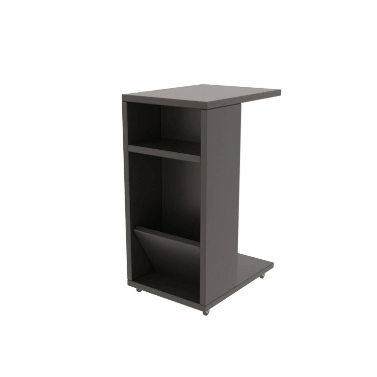 Tavolino soggiorno rettangolare antracite 30x40x63h cm - Blas