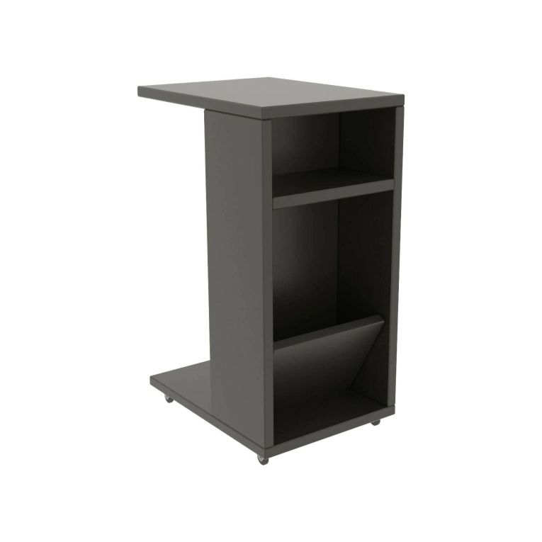 Tavolino soggiorno rettangolare antracite 30x40x63h cm - Blas