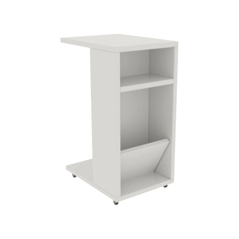Tavolino soggiorno rettangolare bianco 30x40x63h cm - Blas