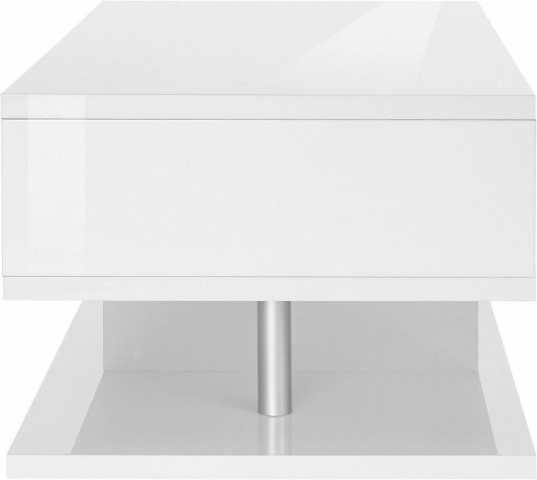 Tavolino soggiorno rettangolare bianco 90x55x41h cm - Natalia