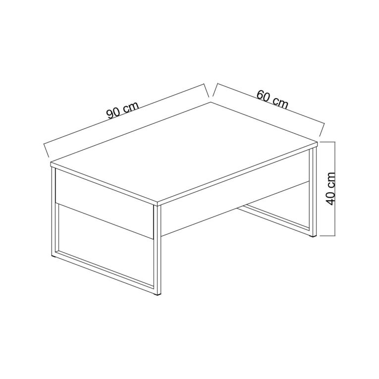 Tavolino soggiorno rettangolare noce e oro 90x60x40h cm - Lavinia