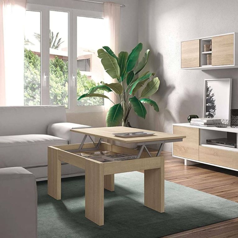 Tavolino soggiorno rettangolare rovere 100x43x50h cm - Almo