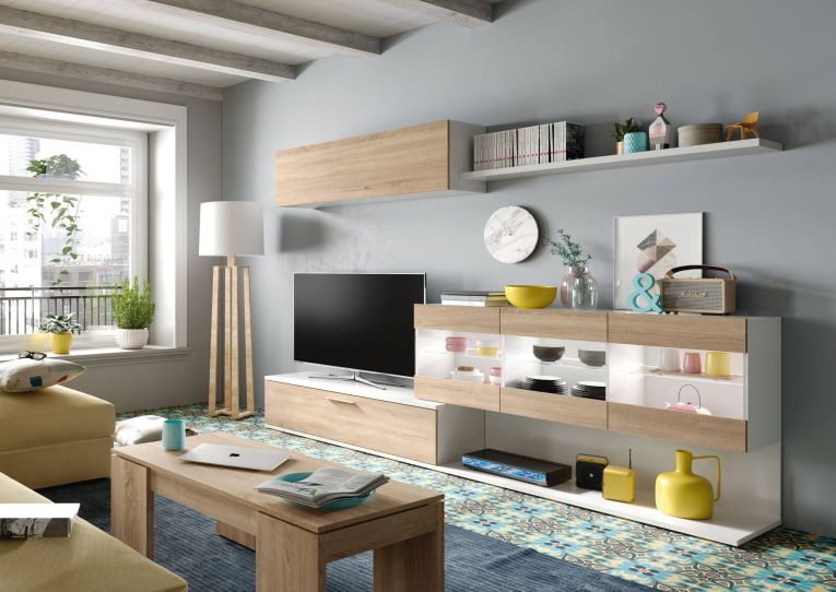 Tavolino soggiorno rettangolare rovere 100x43x50h cm - Almo