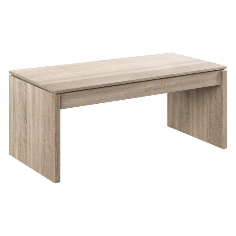 Tavolino soggiorno rettangolare rovere 102x43x50h cm contenitore - Adrina
