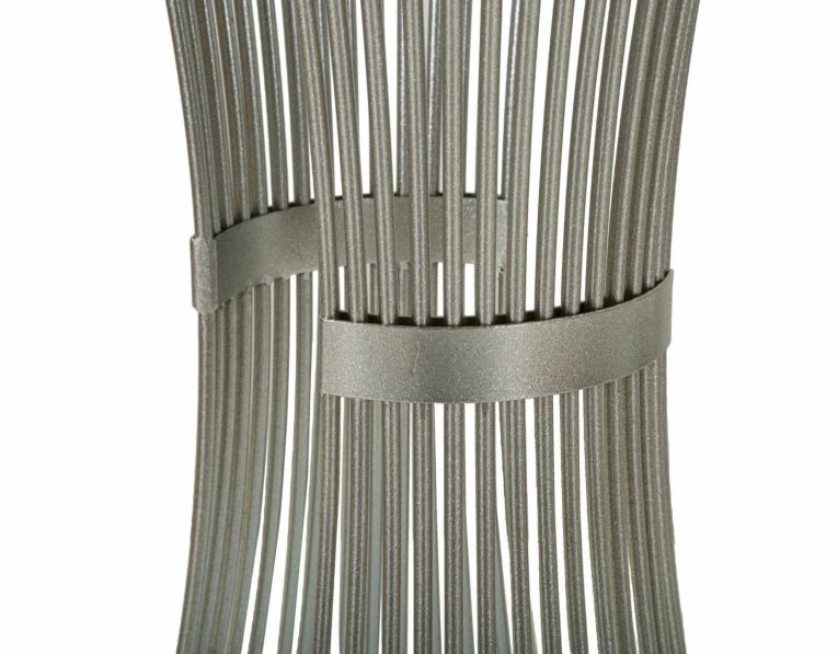 Tavolino soggiorno rotondo argento 50x50x100h cm - Merli