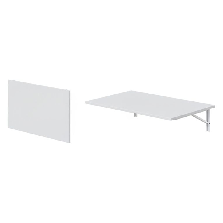 Tavolo a scomparsa Bianco un Posto Salvaspazio 78x50x21h cm, Forma Rettangolare - Grandate
