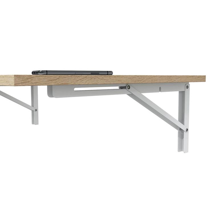 Tavolo a scomparsa Marrone Rovere Bianco un Posto Salvaspazio 78x50x21h cm, Forma Rettangolare - Grandate