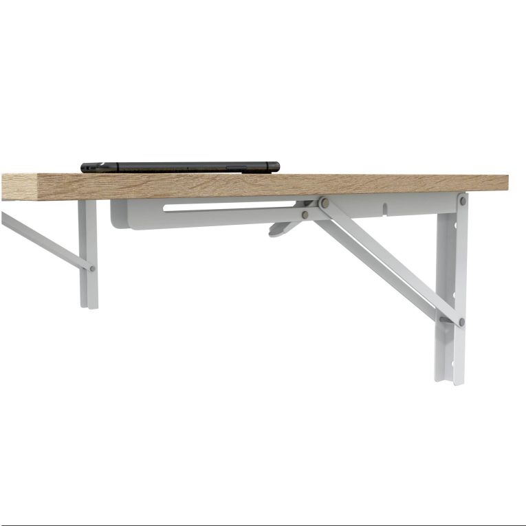 Tavolo a scomparsa Marrone Rovere Bianco un Posto Salvaspazio 78x50x21h cm, Forma Rettangolare - Grandate