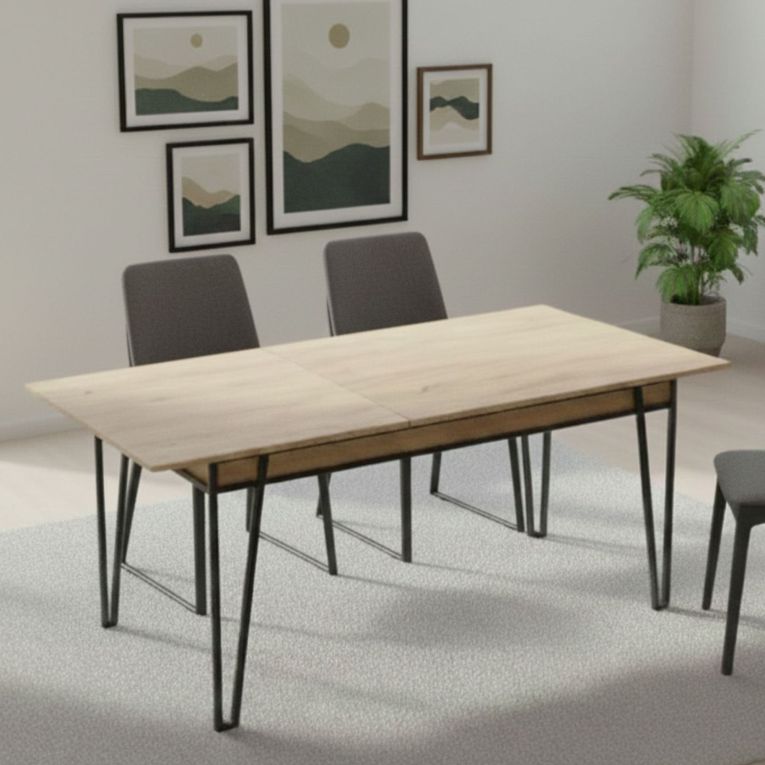 Tavolo allungabile 4-6 posti 170x80cm quercia - Terralba