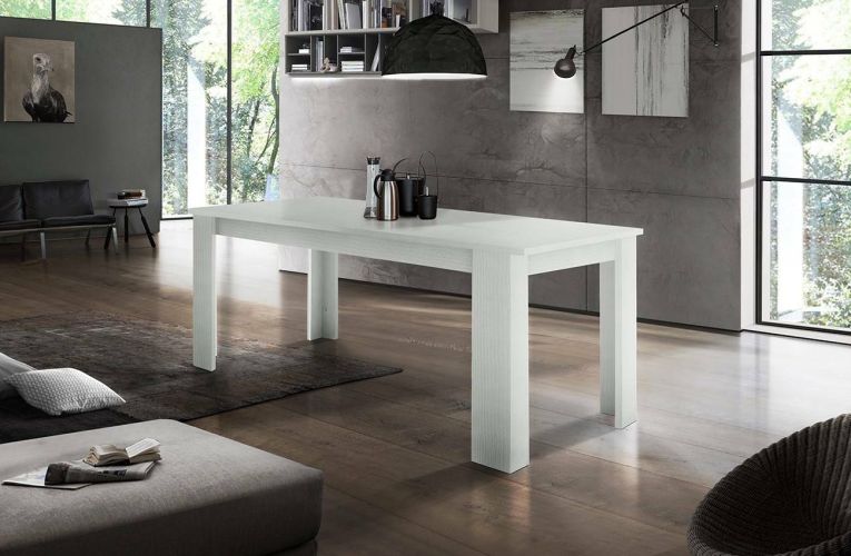 Tavolo allungabile 6-8 posti 120-170x90cm bianco anticato - Avatar