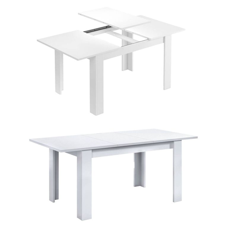 Tavolo allungabile 6-8 posti 140-190x90cm bianco - Abudula