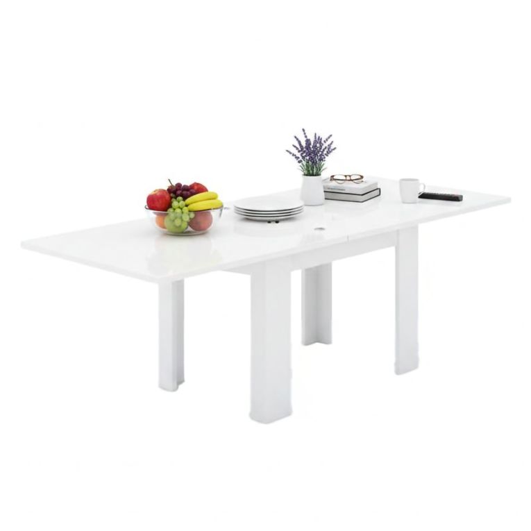 Tavolo allungabile 6-8 posti 90x90cm bianco anticato - Airin