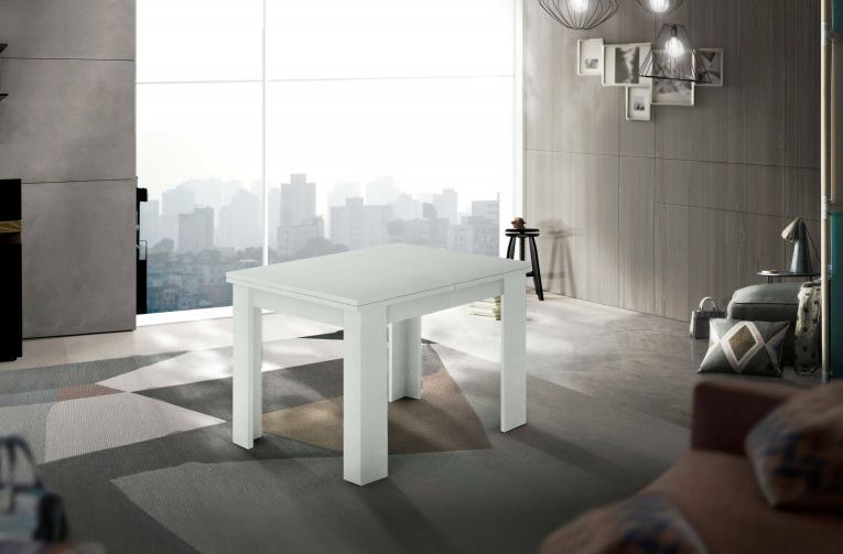 Tavolo allungabile 6-8 posti 90x90cm bianco anticato - Airin